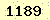 請輸入此驗證碼 : 1189