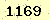 請輸入此驗證碼 : 1169