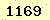 請輸入此驗證碼 : 1169
