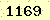 請輸入此驗證碼 : 1169