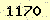 請輸入此驗證碼 : 1170