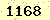請輸入此驗證碼 : 1168