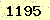 請輸入此驗證碼 : 1195