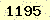 請輸入此驗證碼 : 1195
