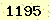 請輸入此驗證碼 : 1195