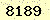 請輸入此驗證碼 : 8189