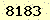 請輸入此驗證碼 : 8183