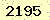 請輸入此驗證碼 : 2195