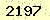 請輸入此驗證碼 : 2197