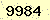 請輸入此驗證碼 : 9984