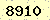 請輸入此驗證碼 : 8910