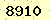 請輸入此驗證碼 : 8910