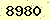 請輸入此驗證碼 : 8980