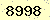 請輸入此驗證碼 : 8998