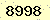 請輸入此驗證碼 : 8998