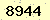 請輸入此驗證碼 : 8944
