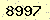 請輸入此驗證碼 : 8997
