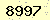 請輸入此驗證碼 : 8997