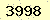 請輸入此驗證碼 : 3998