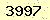 請輸入此驗證碼 : 3997