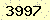 請輸入此驗證碼 : 3997