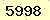 請輸入此驗證碼 : 5998