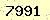 請輸入此驗證碼 : 7991