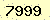 請輸入此驗證碼 : 7999