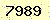 請輸入此驗證碼 : 7989