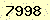 請輸入此驗證碼 : 7998