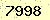 請輸入此驗證碼 : 7998