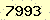 請輸入此驗證碼 : 7993