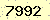 請輸入此驗證碼 : 7992