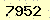 請輸入此驗證碼 : 7952
