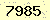 請輸入此驗證碼 : 7985
