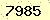 請輸入此驗證碼 : 7985