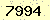 請輸入此驗證碼 : 7994