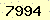 請輸入此驗證碼 : 7994