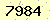 請輸入此驗證碼 : 7984