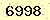 請輸入此驗證碼 : 6998