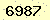 請輸入此驗證碼 : 6987