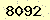 請輸入此驗證碼 : 8092