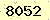 請輸入此驗證碼 : 8052