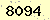請輸入此驗證碼 : 8094