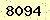 請輸入此驗證碼 : 8094