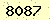 請輸入此驗證碼 : 8087