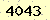 請輸入此驗證碼 : 4043