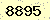 請輸入此驗證碼 : 8895