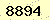 請輸入此驗證碼 : 8894