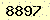 請輸入此驗證碼 : 8897